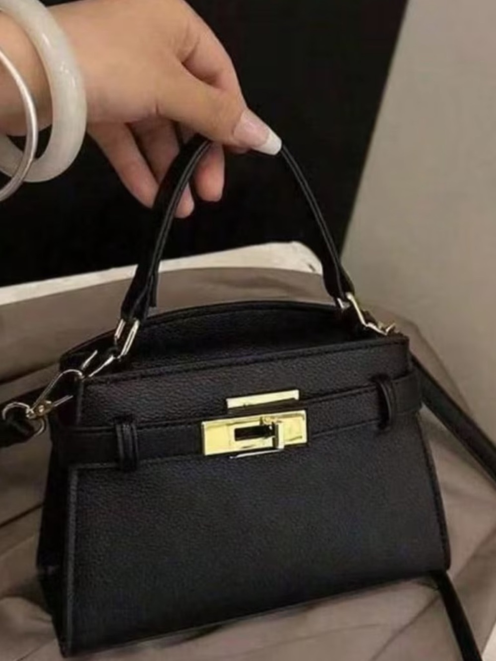 Affordable Fashion Finds Black Satchel with Gold Hardware